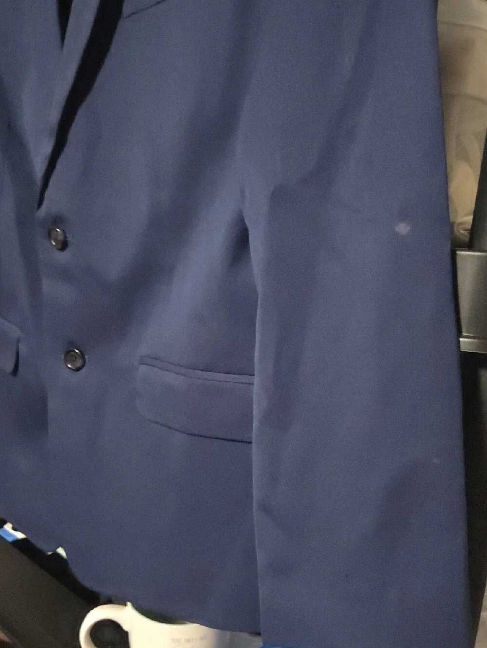 Calvin Klein Collection Navy Blue Two-Button Kids Blazer